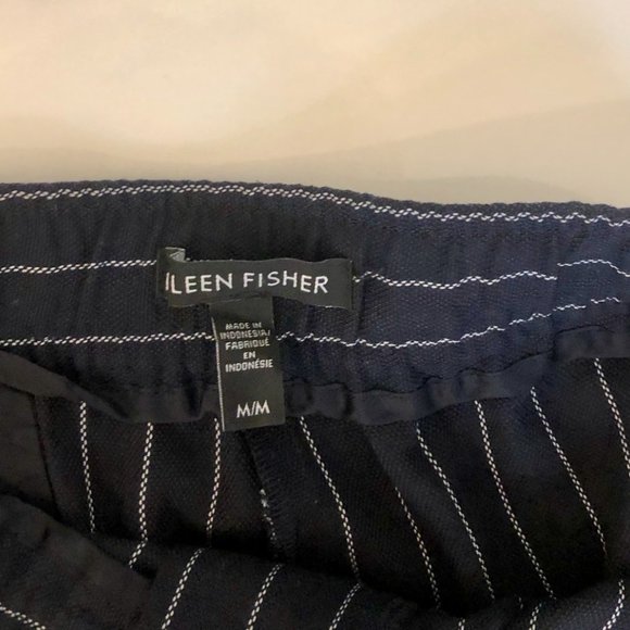 Eileen Fisher Womens Cropped Striped Casual Wide M - Picture 4 of 5